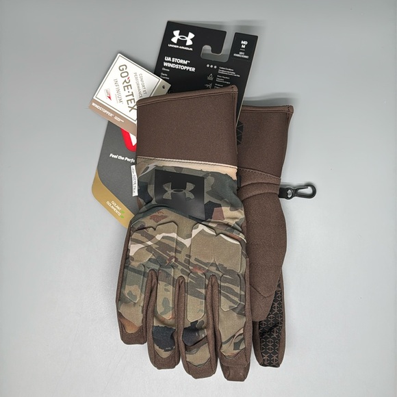 UA Storm Windstopper Gore-Tex Infinium Winter Gloves Men’s Sz‎ Medium New! - Picture 1 of 6